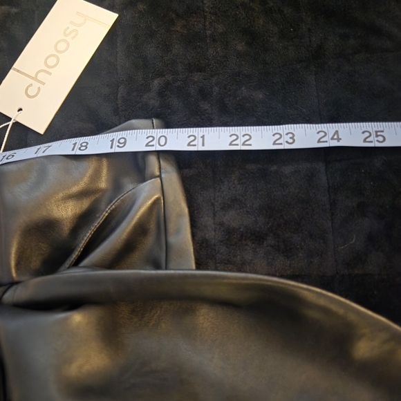 Black Faux Leather Midi Skirt Size: 1X NEW WITH TAGS - Picture 7 of 10